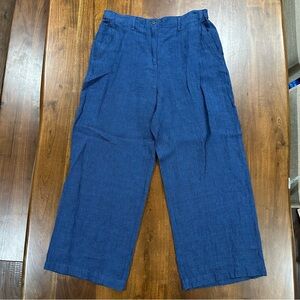 Poetry 100% Linen Pants Lagenlook Boho Lightweight Summer Travel US Size 12